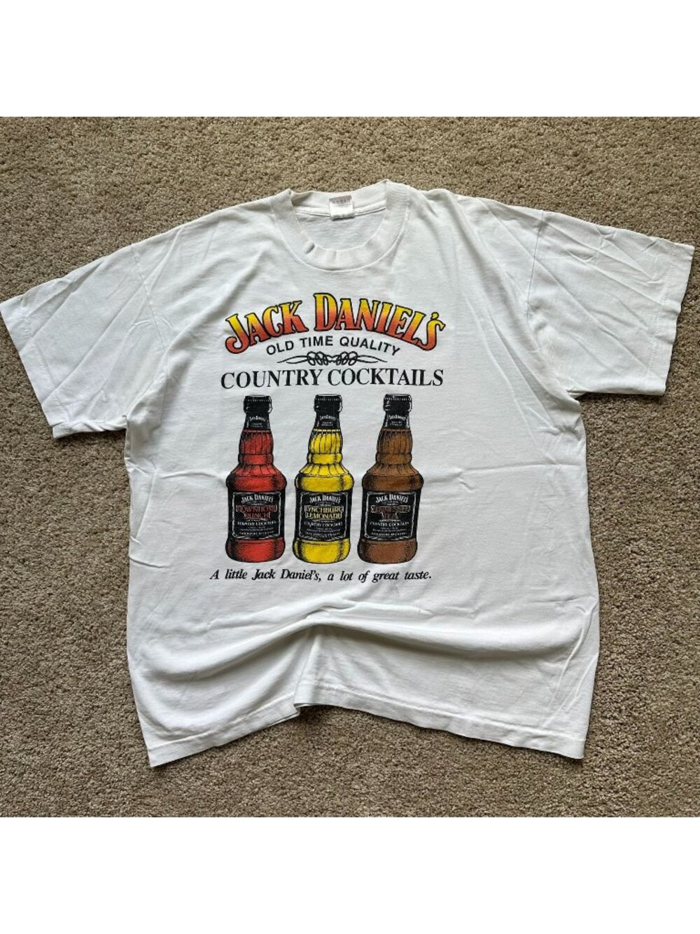 Vintage 90s Jack Daniel's Whiskey Country Cocktails T-Shirt Single Stitch Liquor